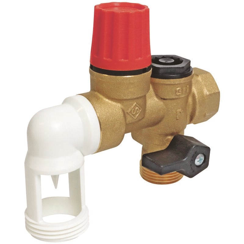 Groupe de sécurité inox coudé pour eau agressive