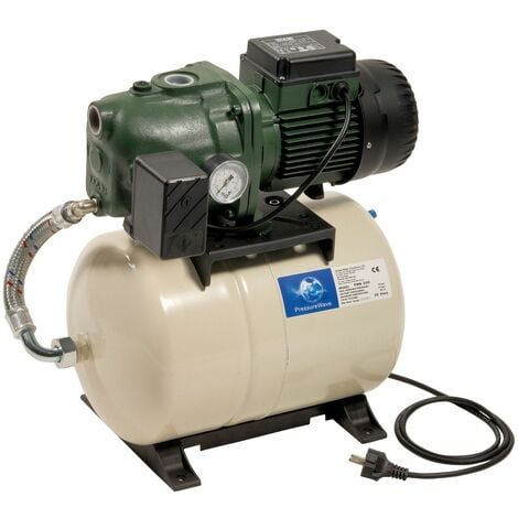 DAB Groupe de surpression AQUAJET - GWS 102/20 M - Mono - 0,75 kW - Pompe Jet 102 M - Réservoir 20 L à diaphragme - Ampères : 5,1- Condensateur uF et Vc : 16 et 450 - Débit m³/h et Pression bar : 3,3 m³/h