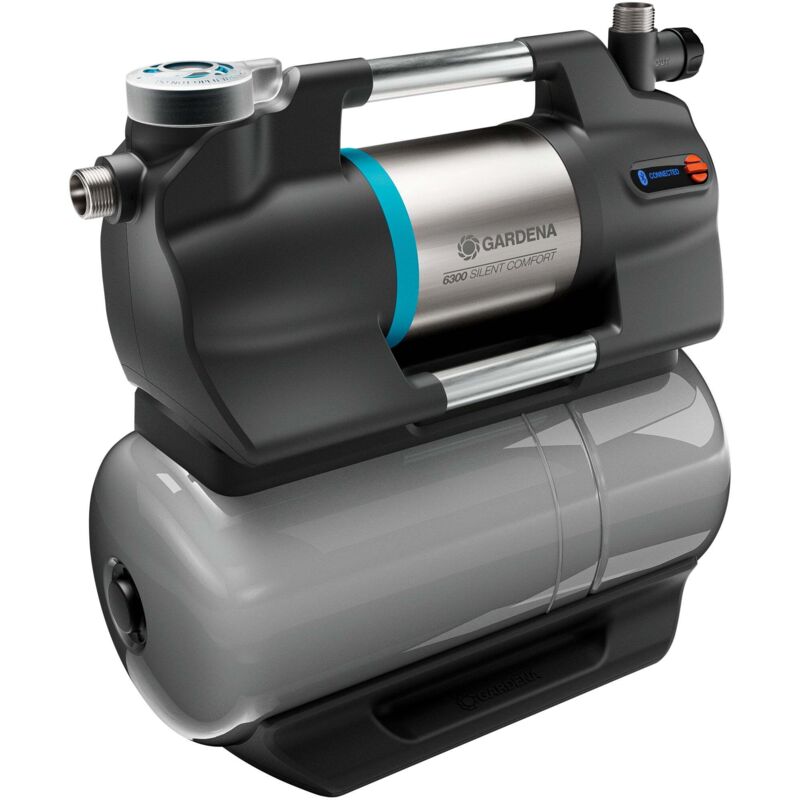 Groupe de surpression 6300 SilentComfort. Débit de 6300 l/h. 4,9 bar. Bluetooth. Fonction Power Boost. Silencieux. (9068-20) - Gardena