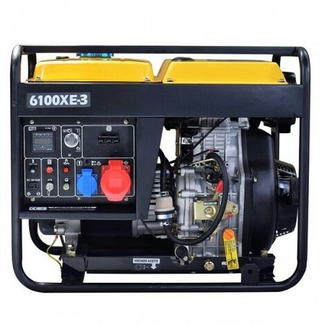 Groupe électrogène diesel 5200W 230V/400V – Moteur 4 temps OHV – Démarrage électrique – Autonomie 12h – Alternateur 100% cuivre – Kompak - NT-6100XE-3