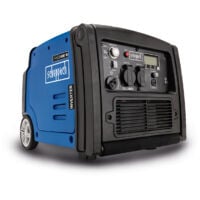 Scheppach Groupe électrogène Inverter SG3400i - 3400W - 5,1 PS / Moteur 4T - 2x prises 230V - 61dB - Démarrage électrique avec télécommande & câble de démarrage - Poignée + dispositif de déplacement
