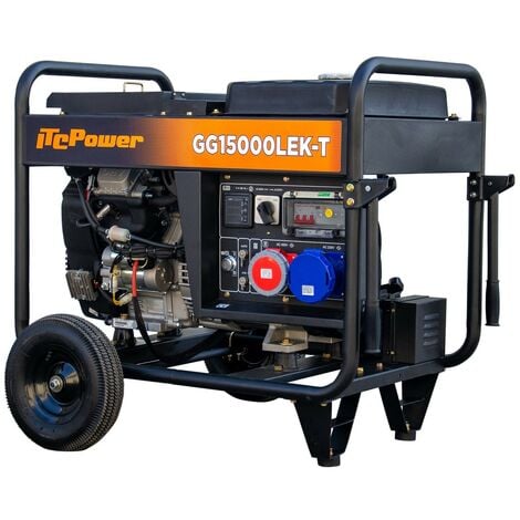 Groupe électrogène de chantier ITC POWER 15 kVA GG15000LEK-T 400 V QUALITÉ PROFESSIONNELLE monophasé et triphasé