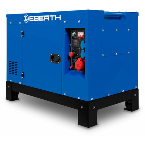Groupe électrogène diesel 15000W, 24,5 CV, triphasé 400V/230V/12V, AVR – EBERTH