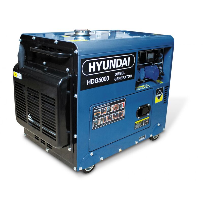 Hyundai - Groupe électrogène diesel 5000 w - démarrage électrique - Technologie avr – HDG5000