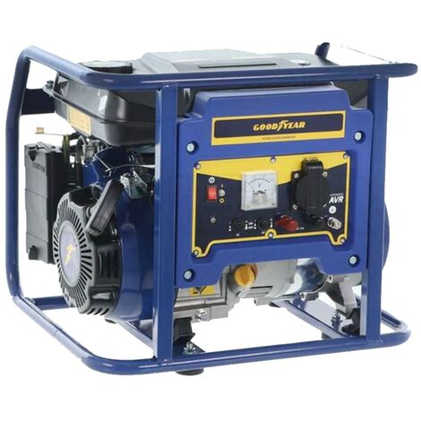 Groupe électrogène essence 1100W AVR – Moteur OHV 4T 2,5 CV – Autonomie 8h – Protection contre variations de tension – Goodyear