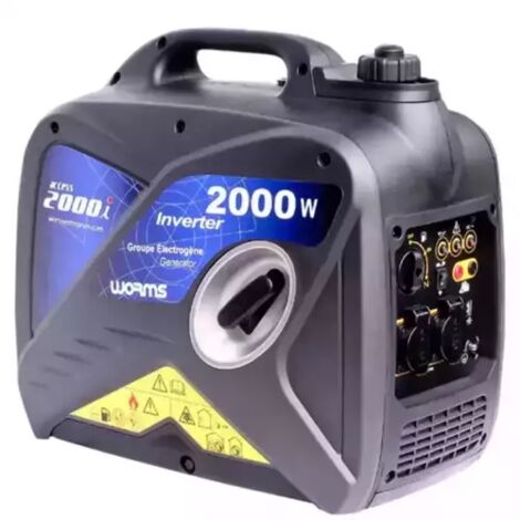 Groupe électrogène essence 2000 W monophasé – Régulation INVERTER pour appareils sensibles – Autonomie 5h – 65 dB(A) à 7m