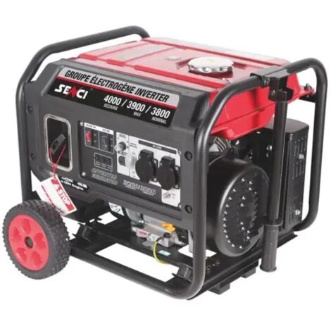 Groupe électrogène inverter 4000W – 7 CV – Essence – Monophasé – Autonomie 11h à 50% – Système AVR pour protection électrique – Senci