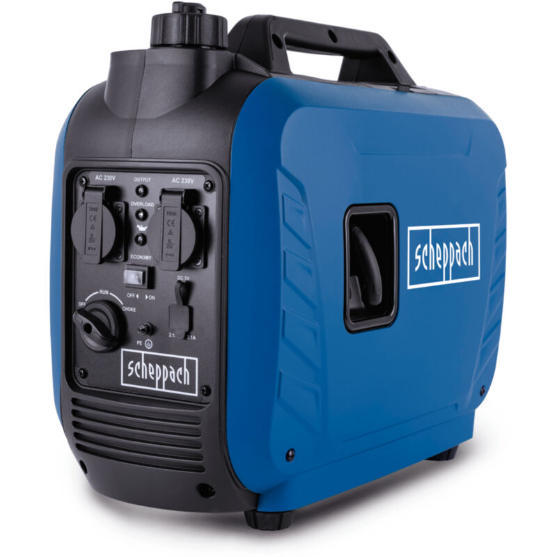 Inverter Stromerzeuger SG2500i Scheppach - 2000W | 2x 230V Steckdose / 2x USB Typ A (schnell ladend)