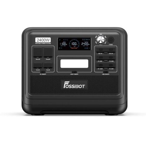 Groupe électrogène portable 2048Wh 2400W – Surtension 4800W – LiFePO4 – 13 ports – Application mobile – Protection IP68