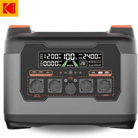 Groupe électrogène solaire - KODAK - S2400M - 2047,5Wh - 4800W - Micro onduleur inclus