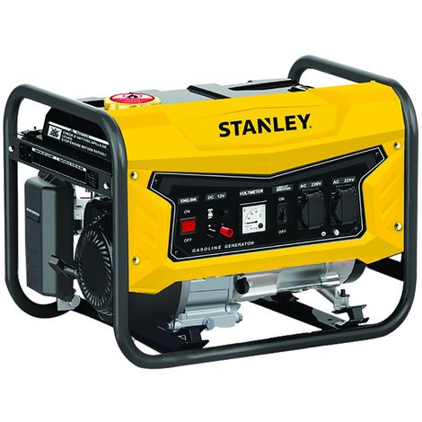 Groupe électrogène STANLEY 2400W 6.5 CV 230V 196 CC 4T AVR Régulateur de tension 2 prises 230V