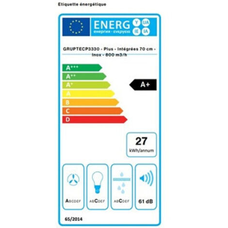 Groupe filtrant Falmec GRUPTECP3330 70 cm Inox Brossé A+