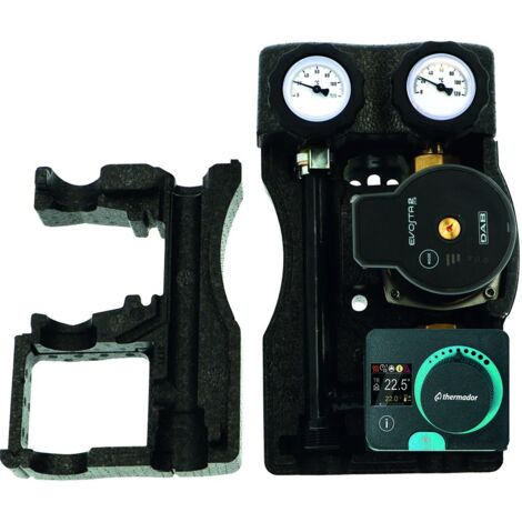 Groupe hydraulique MODULFIT PREMIUM COMPACT XS mélangé et régulé avec circulateur et régulation RA230AC - DN20 - Thermador