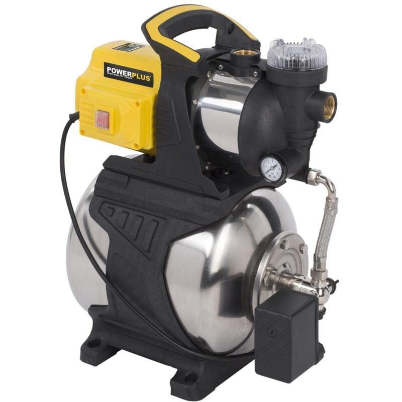 Powerplus - Pompe à Eau Électrique POWXG9576 - Pompe à Eau de Pression de 1200 w, Température Maximale de 35°C et Débit de 3800 l/h, Outillage de