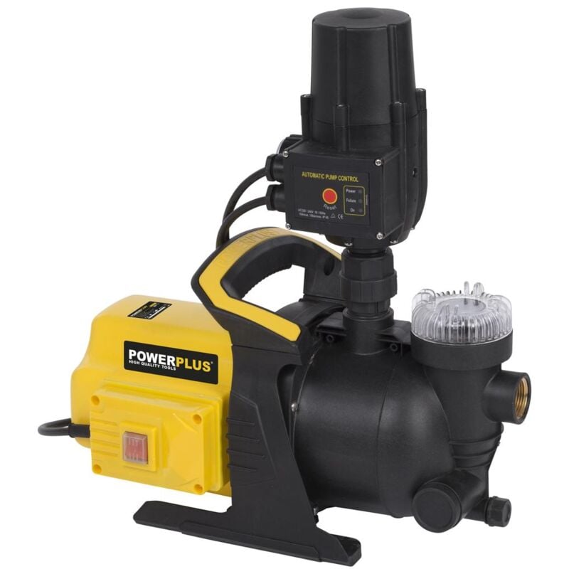 Powerplus Pompe à Eau Électrique POWXG9561 - Pompe à Eau de Pression de 600 W, Température Maximale de 35°C et Débit de 3000 l/h, Outillage de Jardin