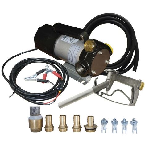 GROUPE TRANSFERT ECO 12V 60L/M PIST MANUEL ALU + KIT RACCORD RENSON