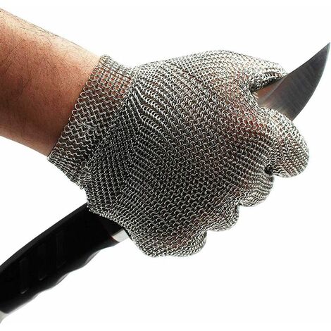 GroupM Crochet en acier à cinq doigts coupe d'abattage gants en acier inoxydable anti-coupure à cinq niveaux