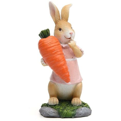 GroupM Lapin Résine Artisanat Mignon Mini Ornement De Bureau Décoratif