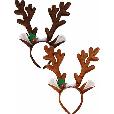 2pcs Natale Con Lustrini Renne Antler Fascia per capelli hairbands Natale 