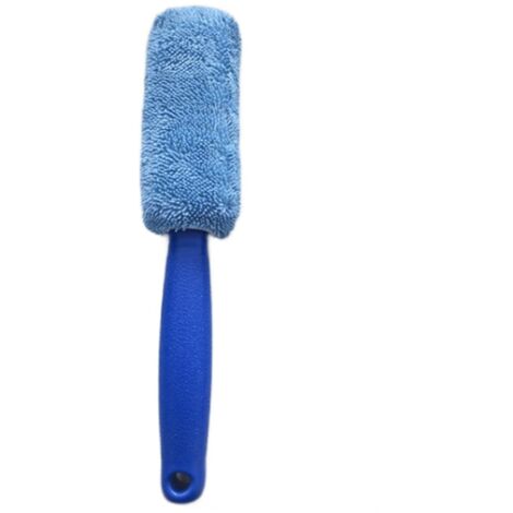 GroupM ES- Cepillo para neumáticos con mango largo de microfibra para lavado de coches, herramienta (azul (27 x 5 cm))