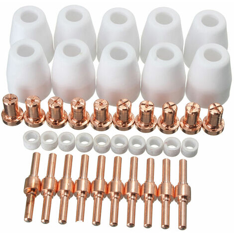 GroupM ES40pcs juego de boquillas de electrodos de plasma cubierta de protección de plasma accesorios de piezas de desgaste