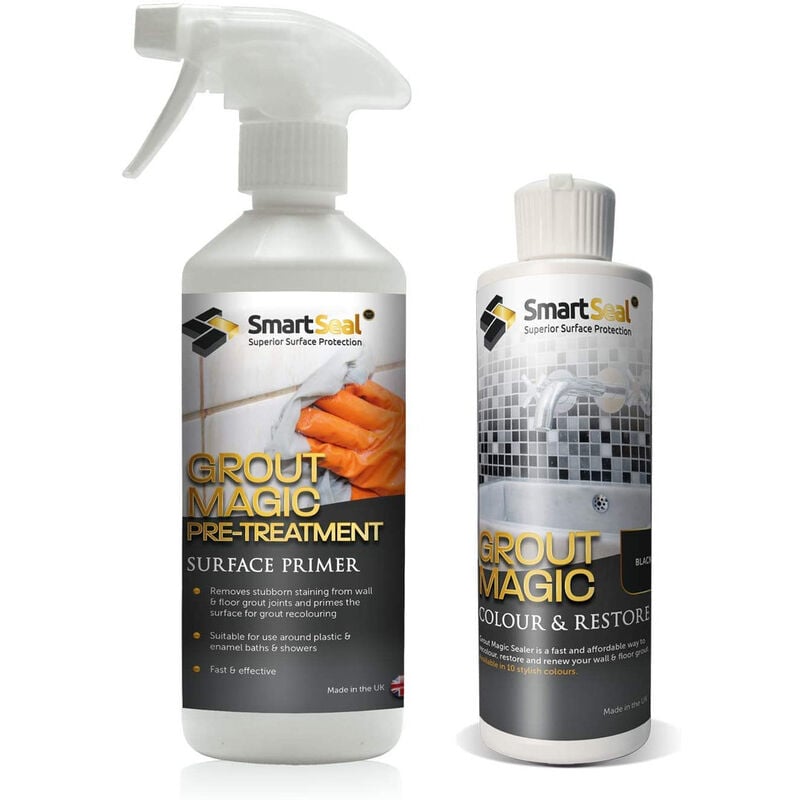 Smartseal - Grout Magic Bundle - 1x Dark Brown & 1x Pre-Treatment