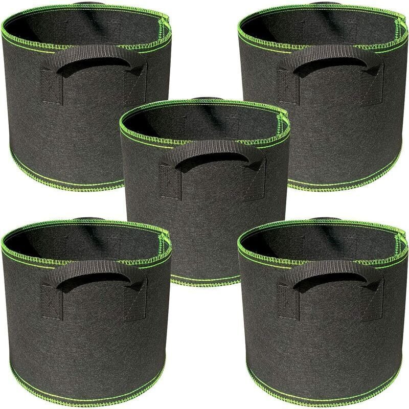 Image of Grow Bags, Garden Plant Bags(3545cm)Gallon/43L Breathable Non-woven with Handles