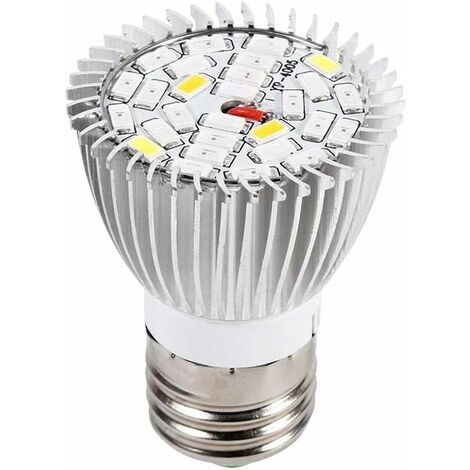 Grow Light Bulb, LED Grow Light Bulb 5W E27 Panel LED de espectro completo de alta potencia &Agrave Planta en maceta de verduras de invernadero hidropónico &Agrave Flowers Grow Light Bulb Lámpara de c
