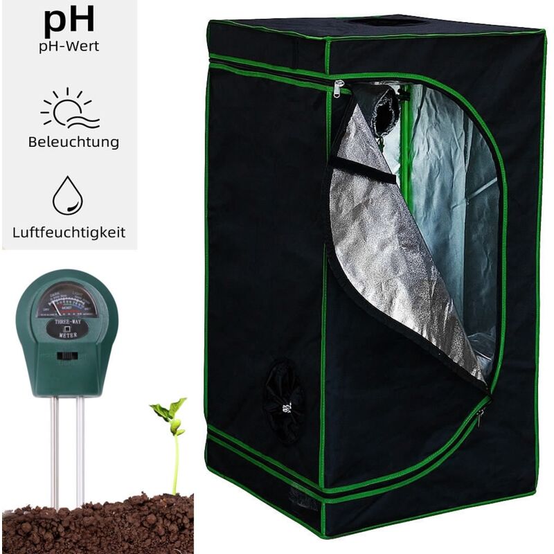 

Armario de cultivo invernadero Growbox 60x60x180 cm Carpa de cultivo de plantas de interior Cuarto de cultivo Gabinete de cultivo