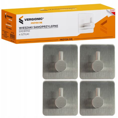 Grucce autoadesive argento, set da 4 pezzi Vergionic