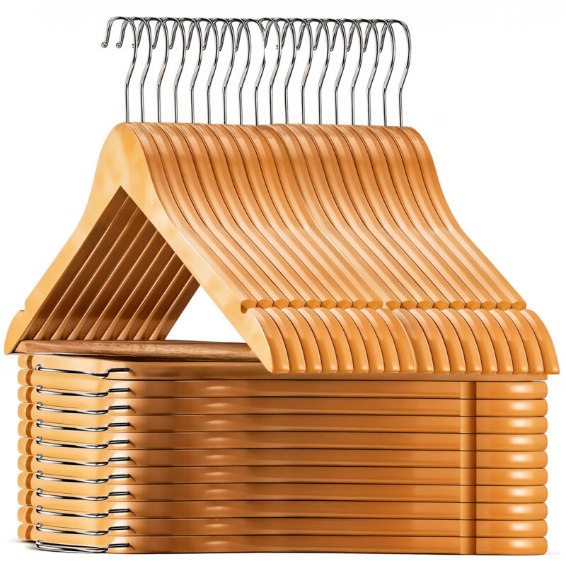 Grucce in legno per armadio WOODY, set da 30