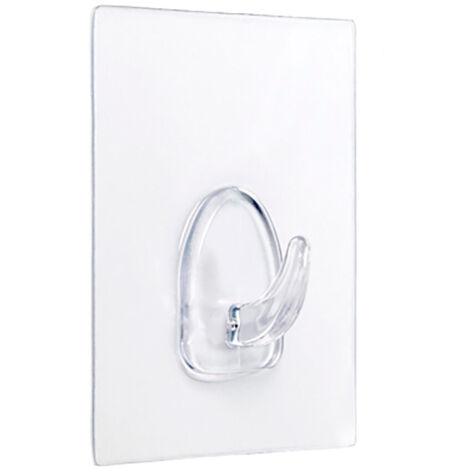 Gruccia adesiva riutilizzabile 80x62mm trasparente 1291-0-000 Blister INOFIX