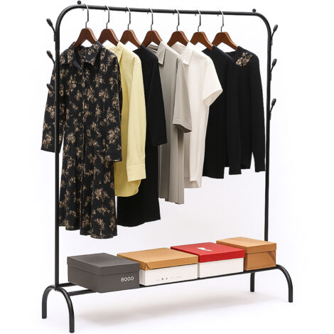 Gruccia appendiabiti, metallo, singola, ROCKY I, nera