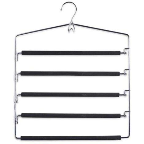 Gruccia in metallo antiscivolo per 5 pantaloni