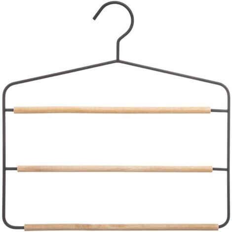 Gruccia in metallo e legno per 3 pantaloni - Cinque