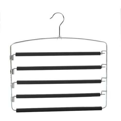 Gruccia per pantaloni KZQ, organizer per armadio multistrato antiscivolo per jeans, pantaloni, sciarpe e gonne.