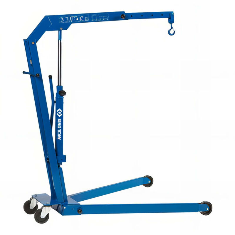 King Tony - Grue d'atelier hydraulique pour les garages et les camionettes de service - Capacité 1,1 tonnes