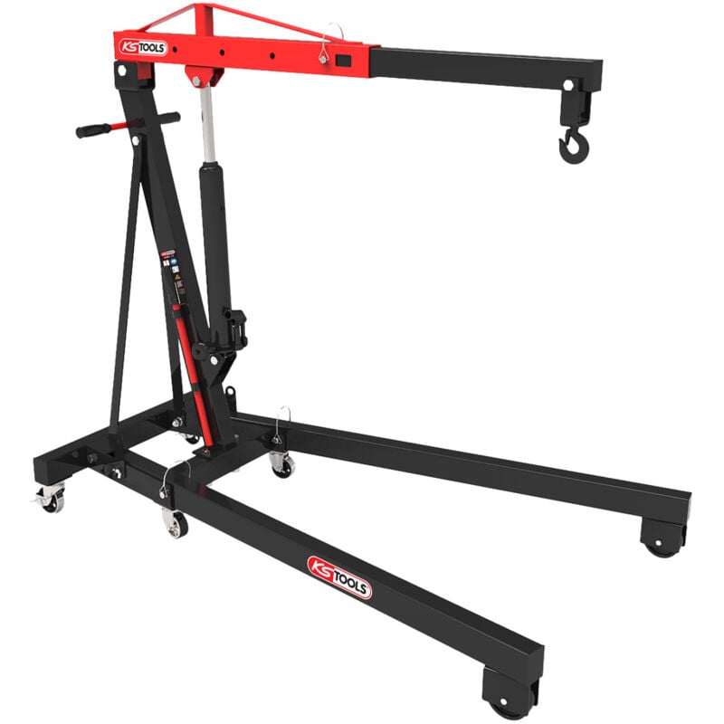 KS Tools - Grue mobile d'atelier - grue d'atelier pliante - chevre de levage mobile 2 tonnes - Grue facilement transportable - 162.0020