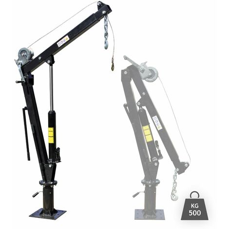 Grue de levage pick up avec treuil 500 kg tête pivotante 360° charger décharger