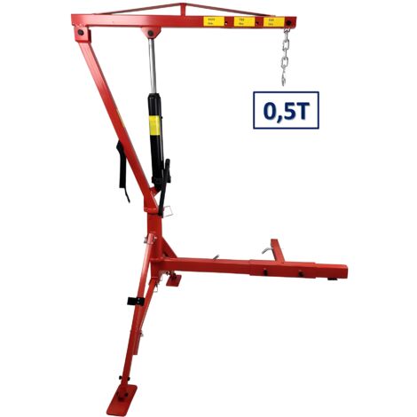 Equipement Express Sicoba – Grue d'atelier hydraulique de levage 0,5T – Capacité 454 kg – Hauteur de levage 145 cm – Installation rapide et démontable