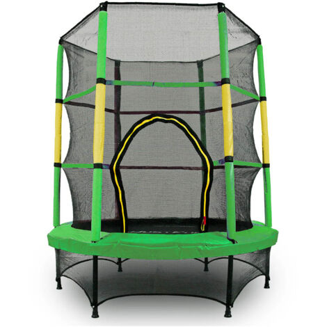 GRÜN-GELB-TRAMPOLIN FÜR HAUS UND GARTEN 140 JF