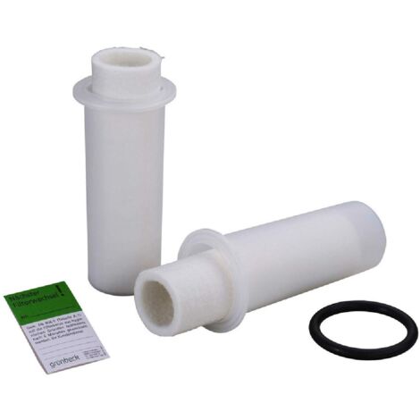 Grünbeck Filtri di ricambio per filtro dell'acqua FS 1", confezione da 2 (50 µm con campana di protezione)  (manicotto del filtro in tessuto non tessuto, filtro per acqua domestica e candela)