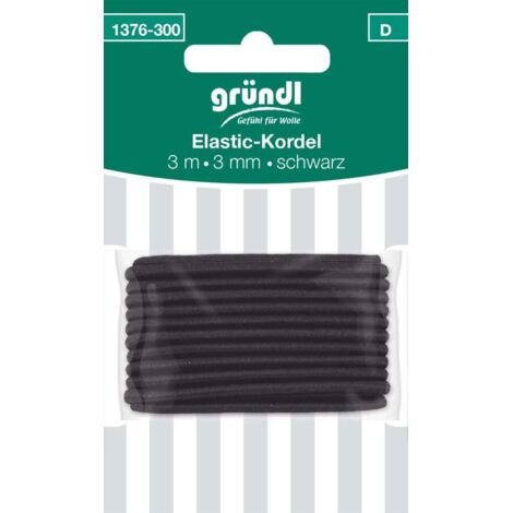 Gründl Elastic-Kordel schwarz Handarbeit