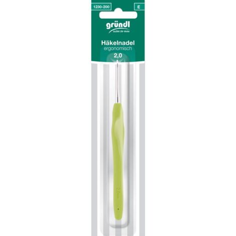 Gründl Ergonomische Häkelnadel 2 mm Handarbeit