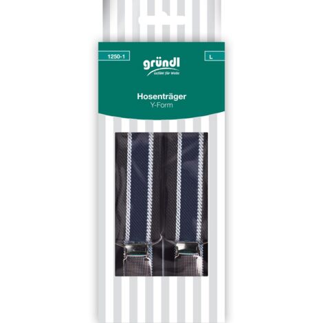 Gründl Hosenträger schwarz-weiß-blau Handarbeit