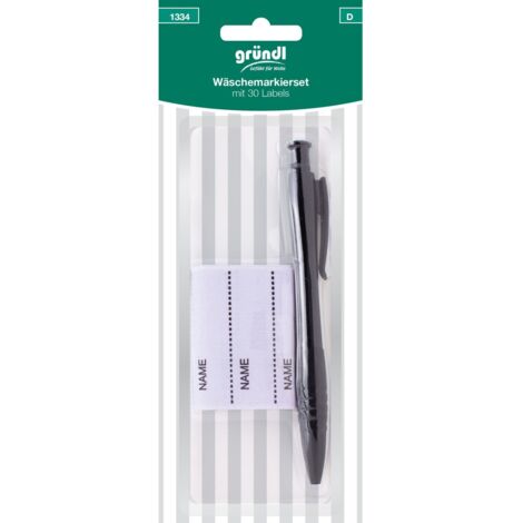 Gründl Wäschemarkierset 30 Labels Handarbeit