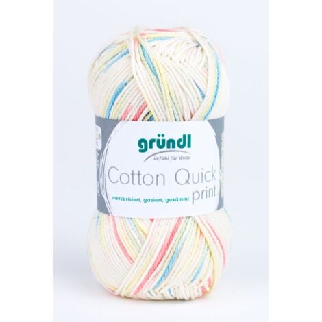 Gründl Wolle Cotton Quick print 50 g baby multicolor Handarbeit