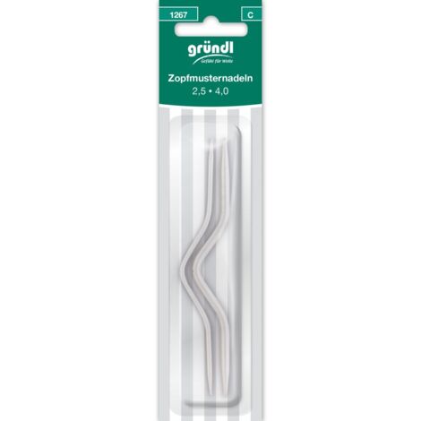 Gründl Zopfmusternadeln Aluminium Handarbeit