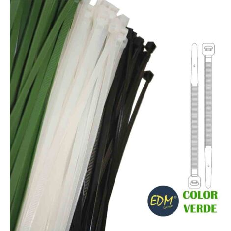 Grüne Kabelbinder 200 x 4,8 mm (Beutel 100 Stück), hochwertiges Nylon