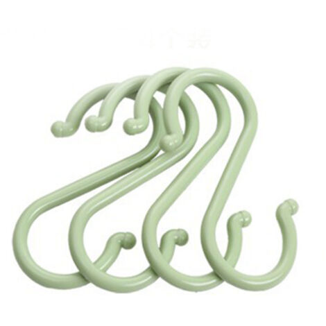 Grüne S-Haken aus Kunststoff, 12 cm, Multifunktionshaken in S-Form, 16 Stück